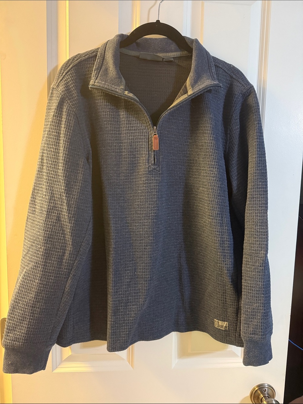Free Country Men's Navy Blue Waffle Half-Zip Sweater